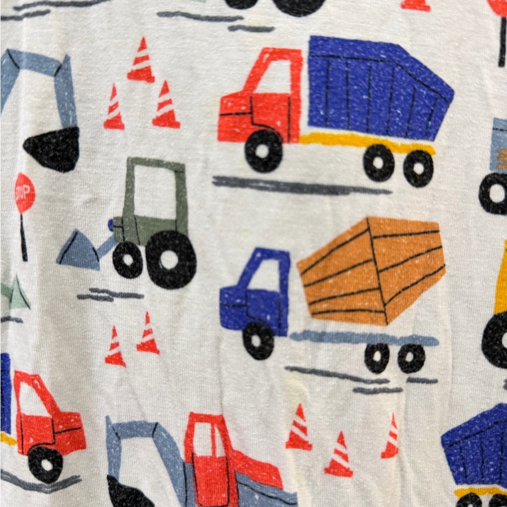 Little Sleepies Construction Trucks PJ set - Picture 2 of 4